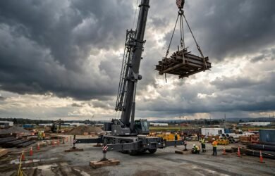 Mobile Crane Outrigger Setup